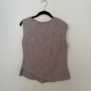 DREW Heather Taupe Sleeveless Knit Tank